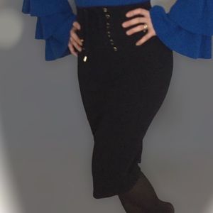 ANOTHER STORY Black Tie Up Skirt